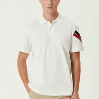 پولوشرت مردانه Moncler مدل Trio Color سفید