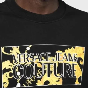سویشرت مردانه Versace Jeans Couture مدل LOGO SQUARE PEARLS مشکی